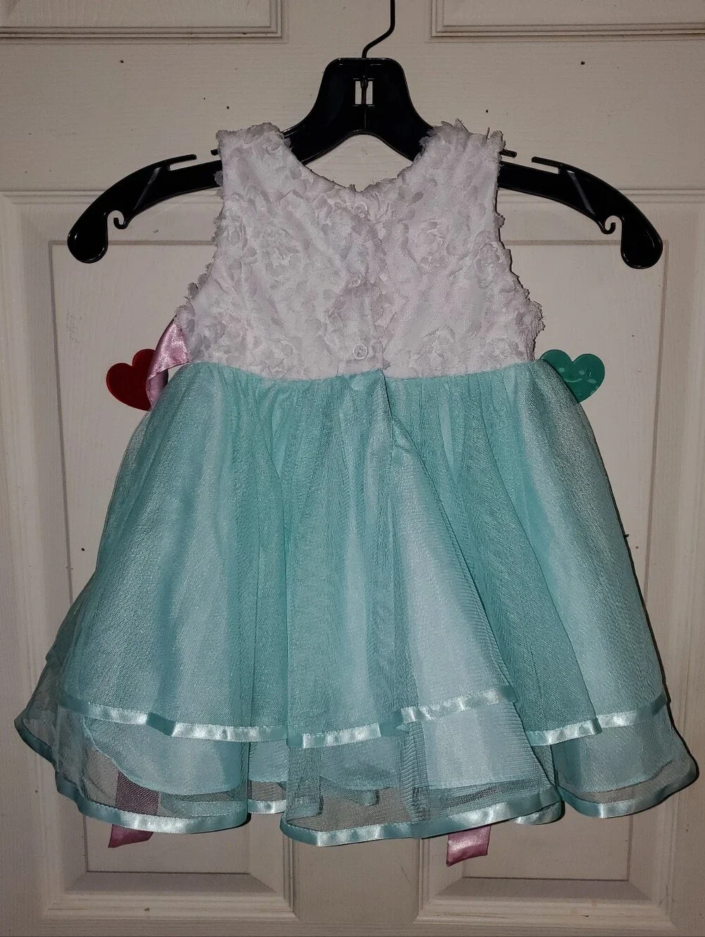 5 for $25 | Rare Editions Baby Textured Floral and Tulle Skirt Formal Dress